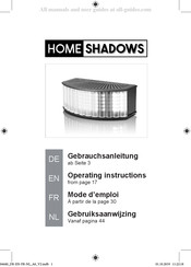 HOME SHADOWS 04440 Gebruiksaanwijzing