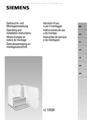 Siemens LI 12530 Gebruiksaanwijzing En Montagehandleiding