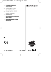 EINHELL RT-CS 165 Originele Handleiding