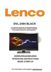 LENCO DVL-2494 BLACK Gebruiksaanwijzing