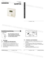 Siemens QAW740 Bedieningshandleiding