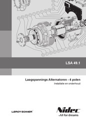 Leroy Somer Nidec LSA 49.1 Installatie En Onderhoud