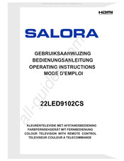 Salora 22LED9102CS Gebruiksaanwijzing