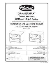 Hatco DRAWERMAX HDM-2 Handleiding Voor Installatie En Onderhoud