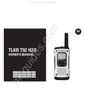 Motorola T92 H2O Gebruikershandleiding