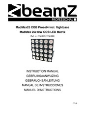 Beamz professional MadMax 25x10W COB LED Matrix Gebruiksaanwijzing