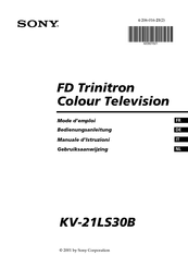 Sony FD Trinitron KV-21LS30B Gebruiksaanwijzing