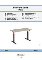 Steelcase Solo Sit-to-Stand Desk Bedieningshandleiding