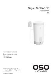 OSO HOTWATER Saga-S-CHARGE Installatiehandleiding