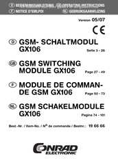 Conrad Electronic 19 66 66 Gebruiksaanwijzing