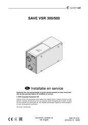 SystemAir SAVE VSR 500 Installatie- En Servicehandleiding