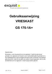 Exquisit GS 175-1 A+ Gebruiksaanwijzing