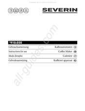 SEVERIN 910.020 Series Gebruiksaanwijzing