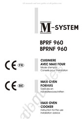 M-system BPRNF 960 Installatievoorschriften