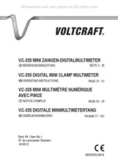 VOLTCRAFT VC-335 Gebruiksaanwijzing