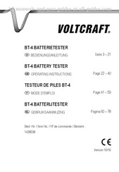 VOLTCRAFT BT-4 Gebruiksaanwijzing