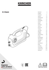 Kärcher K 2 Classic Gebruiksaanwijzing