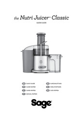 Sage the Nutri Juicer Classic BJE95 Snelstartgids