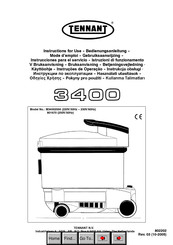 Tennant 3400 Gebruiksaanwijzing