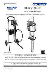 Carlisle Binks MXL432PP Onderhoudshandleiding