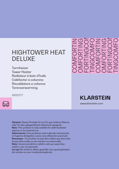 Klarstein HIGHTOWER HEAT DELUXE Handleiding