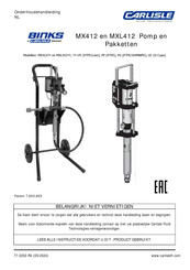 Carlisle Binks MXL412PU Onderhoudshandleiding