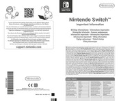 Nintendo Switch Belangrijke Informatie