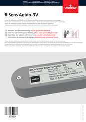 weinor BiSens Agido-3V Gebruiks- En Instruktiehandleiding