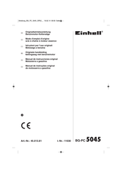 EINHELL BG-PC 5045 Originele Handleiding