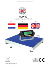 RIBA RCP-10 Handleiding