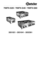 Bartscher 2831021 Gebruiksaanwijzing