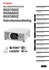 Canon WUX7000Z Gebruikershandleiding