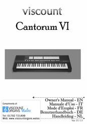 Viscount Cantorum VI Handleiding