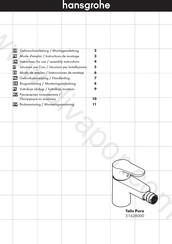 Hansgrohe Talis Puro 31628000 Gebruiksaanwijzing