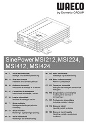 Dometic Waeco SinePower MSI412 Montagehandleiding En Gebruiksaanwijzing