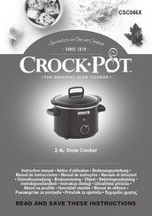 Crock-Pot CSC046X Gebruiksaanwijzing