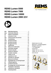 REMS Lumen 2800 22 V Handleiding