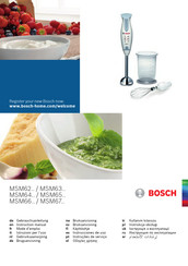 Bosch MSM63 Series Gebruiksaanwijzing