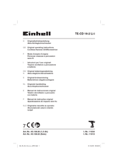 EINHELL TE-CD 18-2 Li-i Originele Handleiding