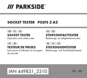 Parkside 449831 2310 Bedienings- En Veiligheidsinstructies