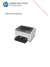 HP LaserJet Pro CP1020 Gebruikershandleiding