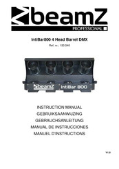 Beamz professional IntiBar800 4 Head Barrel DMX Gebruiksaanwijzing