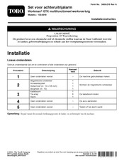Toro Workman GTX Installatie-Instructies