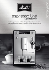 Melitta Espresso Line & Perfect Milk Gebruiksaanwijzing