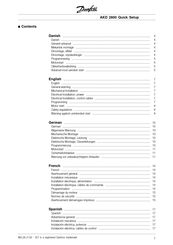 Danfoss AKD 2800 Snelle-Installatiegids