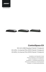 Bose Professional ControlSpace EX-4ML 4-channel Mic/GPIO Dante Endpoint Installatie- En Bedieningshandleiding