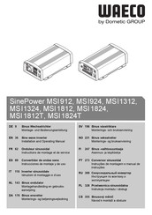 Dometic GROUP Waeco SinePower MSI1312 Montagehandleiding En Gebruiksaanwijzing