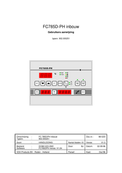 VDH Products FC785D-PH Gebruiksaanwijzing