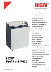 HSM ProfiPack P425 Gebruiksaanwijzing