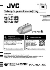 JVC Everio R GZ-R445DE Beknopte Gebruiksaanwijzing